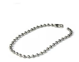 Corrente De Bolinha 12Cm Com Canoa Tag Chaveiro 50 Unidades