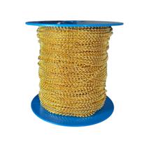 Corrente De Bolinha Dourada 2mm Com 10 Metros Corridos Tag