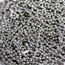 Corrente De Bolinha Prata 7cm Com Canoa Para Tags Chaveiros 1000 Peças