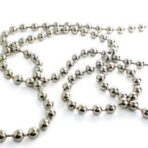 Corrente de Bolinha Prata Para Chaveiros 2mm - 20 Metros