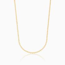 Corrente de bolinhas achatadas 40cm