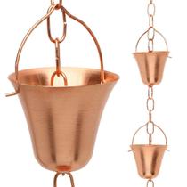 Corrente de chuva Marrgon Copper Bell Style, 2 m de comprimento, ajuste universal Corrente de chuva Marrgon Copper Bell Style, 2 m de comprimento, ajuste universal