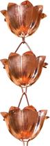 Corrente de Chuva Monarch de Cobre Puro Lotus 2,6m para Exterior Corrente de Chuva Monarch de Cobre Puro Lotus 2,6m para Exterior