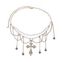 Corrente De Cintura Feminina Gótica Com Pingente De Pérolas Artificiais E Franjas, Joia Corporal De Corrente De Cintura Feminina Gótica Com Pingente De Pérolas Artificiais E Franjas, Joia Corporal De