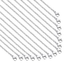 Corrente de colar Toscalina de aço inoxidável de 18 polegadas (pacote com 30) Corrente de colar Toscalina de aço inoxidável de 18 polegadas (pacote com 30)
