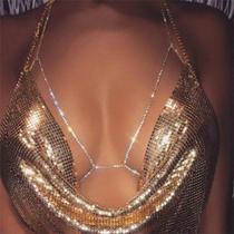 Corrente De Corpo Feminina Sexy Boêmia Com Strass E Pingente De Cristal Para Biquíni, Joia De Corrente De Corpo Feminina Sexy Boêmia Com Strass E Pingente De Cristal Para Biquíni, Joia De