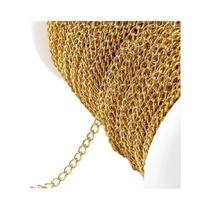 Corrente De Extensão Em Aço Inoxidável Dourado 2/3/4mm 2 Metros Acessórios Para Colar E Pulseira DIY