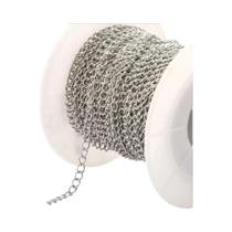 Corrente De Extensão Em Aço Inoxidável Dourado 2/3/4mm 2 Metros Acessórios Para Colar E Pulseira DIY