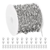 Corrente de joias KYUNHOO em aço inoxidável de 10 m com suprimentos prateados