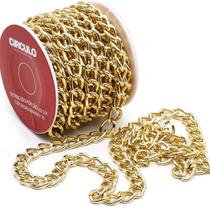 Corrente de Metal Dourada 10mm - Círculo