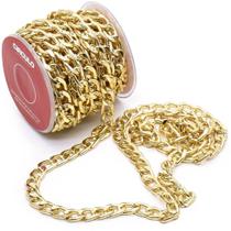 Corrente de Metal Dourada 8mm - Círculo