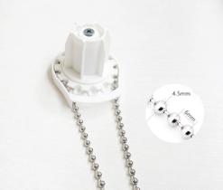 Corrente de miçangas de aço inoxidável Luanxu de 4,5 mm para persianas de 3 m de comprimento Corrente de miçangas de aço inoxidável Luanxu de 4,5 mm para persianas de 3 m de comprimento