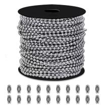 Corrente de miçangas LinhomGuy em aço galvanizado 10 /4,5 mm 30 m com Acc Corrente de miçangas LinhomGuy em aço galvanizado 10 /4,5 mm 30 m com Acc