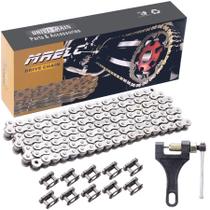 Corrente de motocicleta MRELC 420 132 Links para bicicletas de 50-125 cc Corrente de motocicleta MRELC 420 132 Links para bicicletas de 50-125 cc