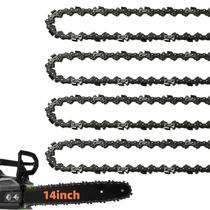 Corrente de motosserra de 14 polegadas com 52 elos de acionamento de 1,3 mm 3/8 LP Pitch, pacote com 4 Corrente de motosserra de 14 polegadas com 52 elos de acionamento de 1,3 mm 3/8 LP Pitch, pacote com 4