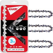 Corrente de motosserra KAKEI de 24 polegadas, 3/8, calibre 050, 84 elos