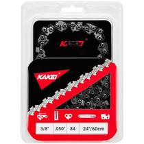 Corrente de motosserra KAKEI de 24 polegadas, 3/8 de passo, calibre 1,3 mm, 84 elos