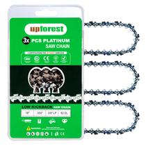 Corrente de motosserra UPFOREST de 18 polegadas, pacote com 3 unidades, S62, para Oregon S62