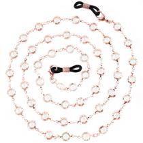 Corrente de óculos BILIONE Crystal Beaded 76 cm em ouro rosa Corrente de óculos BILIONE Crystal Beaded 76 cm em ouro rosa
