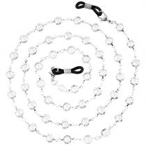 Corrente de óculos BILIONE Crystal Beaded Silver 76 cm Corrente de óculos BILIONE Crystal Beaded Silver 76 cm