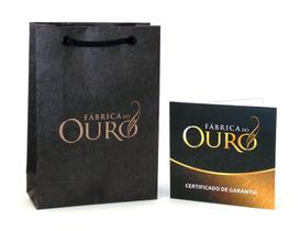 Corrente De Ouro 18k Groumet 3x1 De 1mm Com 45cm