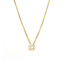 Corrente de Ouro 18k Veneziana 40cm com Pingente Ponto De Luz Zircônia 5mm Colar Cordão Gargantilha Feminina Corrente de Ouro 18k Veneziana 40cm com Pingente Ponto De Luz Zircônia 5mm Colar Cordão Gargantilha Feminina