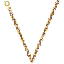 Corrente de Ouro Feminino 18k 3 cores Colorare 45 cm