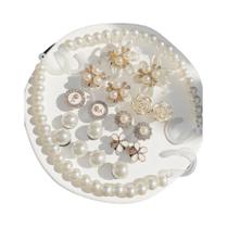 Corrente De Pérolas ABS Camélia Branca DIY Destacável Para Acessórios De Calçados Femininos, Corrente De Pérolas ABS Camélia Branca DIY Destacável Para Acessórios De Calçados Femininos,