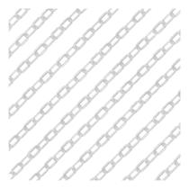 Corrente De Plastico Branca Elo 3/16 Oval 5mmx10m
