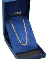 Corrente De Prata 925 Banhada A Ouro 18k Groumet 60cm 3mm Corrente De Prata 925 Banhada A Ouro 18k Groumet 60cm 3mm