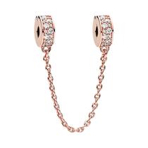 Corrente de Prata 925 com Pingente Trevo - Para Pulseiras Pandora