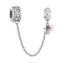 Corrente de Prata 925 com Pingente Trevo - Para Pulseiras Pandora