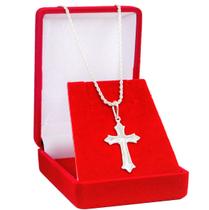 Corrente De Prata 925 Cordão Baiano Com Pingente Crucifixo Corrente De Prata 925 Cordão Baiano Com Pingente Crucifixo