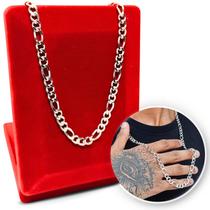 Corrente de Prata 925 Masculina 3x1 Grossa 7mm Cordão 70cm Original Legítima Italiana Corrente de Prata 925 Masculina 3x1 Grossa 7mm Cordão 70cm Original Legítima Italiana