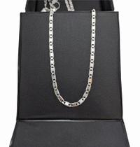 Corrente de prata 925 masculina 60cm modelo piastrine Corrente de prata 925 masculina 60cm modelo piastrine