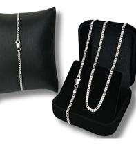 Corrente De Prata 925 Masculina Legítima + Pulseira Conjunto Corrente De Prata 925 Masculina Legítima + Pulseira Conjunto