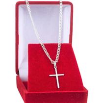 Corrente De Prata Masculina 925 Grumet Elo Duplo 70cm Cordão Pingente Crucifixo Corrente De Prata Masculina 925 Grumet Elo Duplo 70cm Cordão Pingente Crucifixo