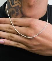 Corrente de Prata Masculina - Elo Baiano 2mm