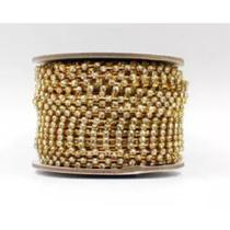 Corrente de strass ss18 dourado metro Corrente de strass ss18 dourado metro