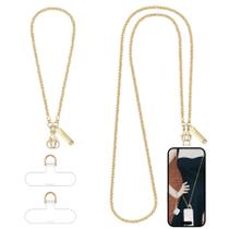 Corrente de Telefone Derraffina - Metal, Hands-Free, Crossbody Dourada Corrente de Telefone Derraffina - Metal, Hands-Free, Crossbody Dourada