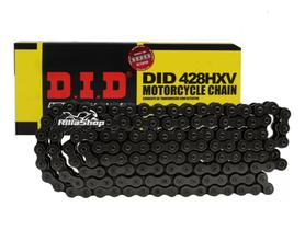 Corrente Did C/ Retentor 428 Hxv 132 Elos Nxr 125 Bros 2003 até 2005 e 2013 até 2015 Fazer 250 2005 até 2017