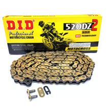 Corrente DID Gold DZ2 Dourada 520 120 Elos S/ Retentor Motocross