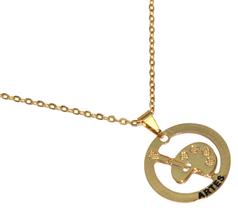 Corrente Dourada 45 cm + Pingente 2 cm - Cuidados Especiais Corrente Dourada 45 cm + Pingente 2 cm - Cuidados Especiais