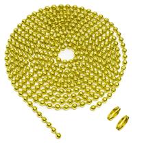 Corrente Dourada para Ventilador de Teto 1 Metro com Engates Cordão de Bolinha Marcai Acessório