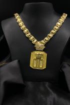 Corrente Dubai 15mm Moeda antiga + Pingente 00 do Poze