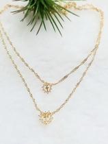 Corrente Dupla com Coração, Crucifixo Corrente Dupla com Coração, Crucifixo