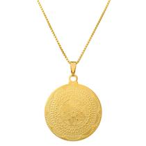 Corrente e Pingente Mandala Flor Banhado a Ouro 18k Corrente e Pingente Mandala Flor Banhado a Ouro 18k
