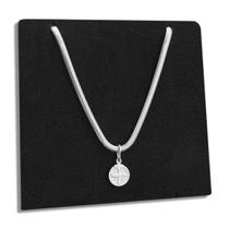 Corrente e Pingente Medalha São Bento Prata 925 Legítima Maciça Italiana Original Lacraia Colar 40cm
