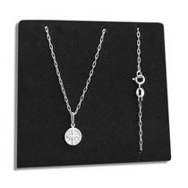 Corrente e Pingente Medalha São Bento Prata 925 Legítima Original Italiana Maciça Colar Elos Cadeado 45cm