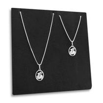 Corrente e Pulseira Pingente de São Jorge Prata 925 Legítima Feminina Original Maciça Italiana Veneziana 45cm Corrente e Pulseira Pingente de São Jorge Prata 925 Legítima Feminina Original Maciça Italiana Veneziana 45cm